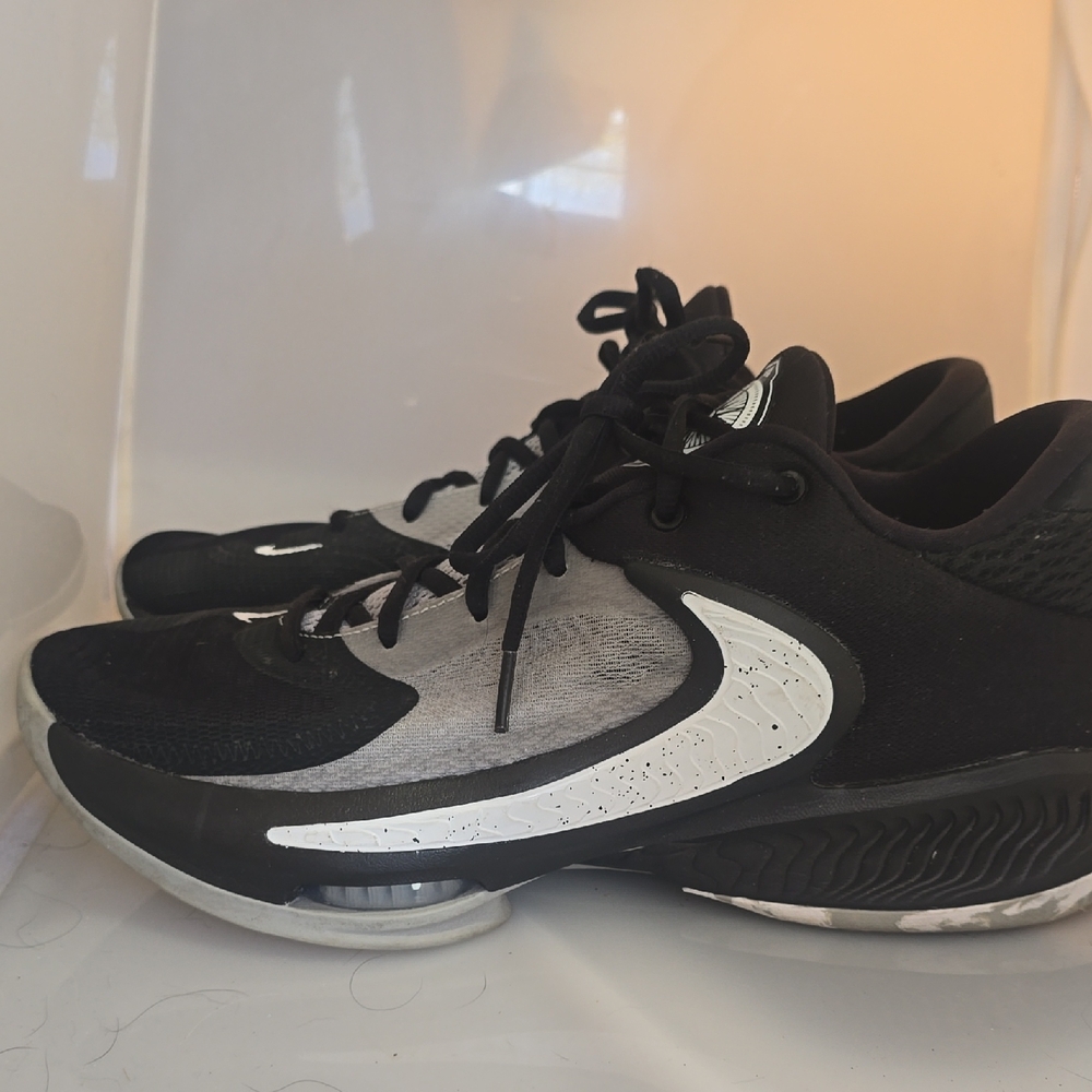 Nike Greek Freak Black and White Athletic Sneakers